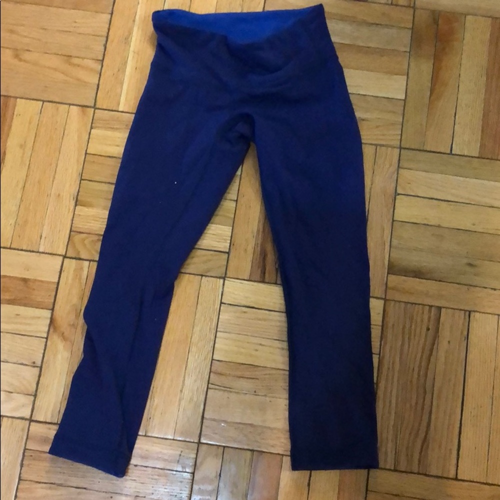 Blue lululemon leggings by soulcycle